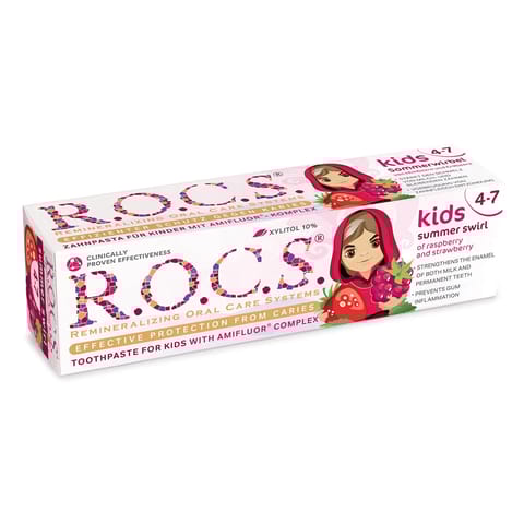 R.O.C.S. KIDS SUMMER SWIRL (RASP & STRAW) 35ML
