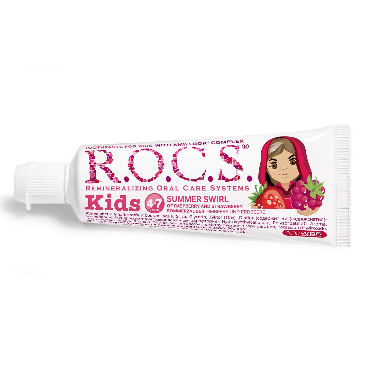 R.O.C.S. KIDS SUMMER SWIRL (RASP & STRAW) 35ML