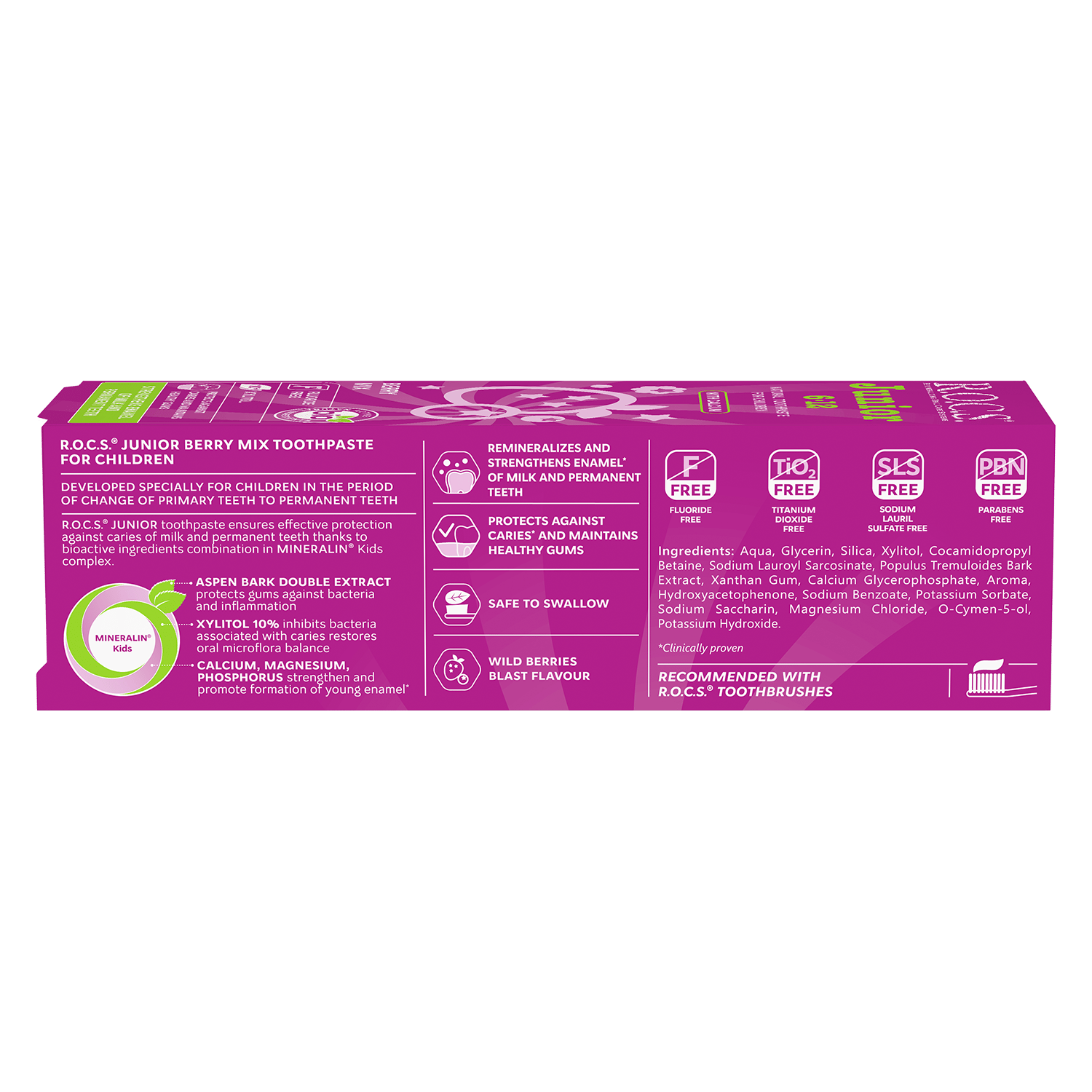 R.O.C.S Toothpaste Junior Berry Mix For Children 6-12 Years