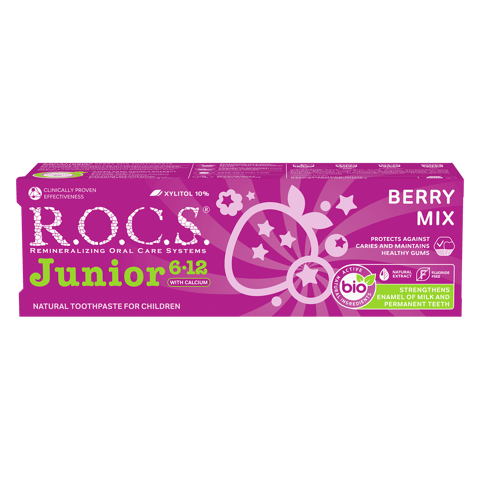 R.O.C.S Toothpaste Junior Berry Mix For Children 6-12 Years