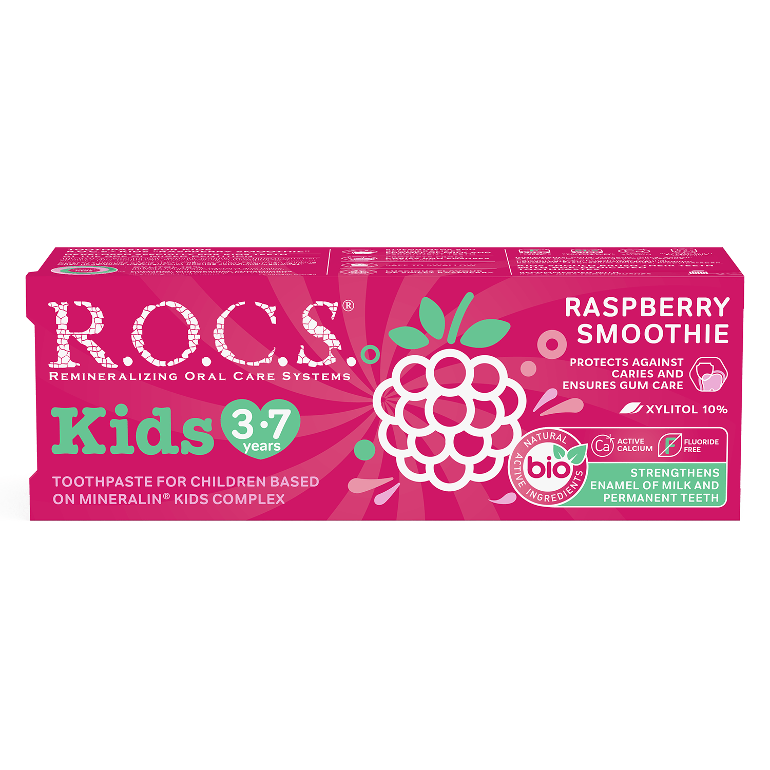 R.O.C.S Toothpaste Kids Raspberry Smoothie For Children 3-7 Years