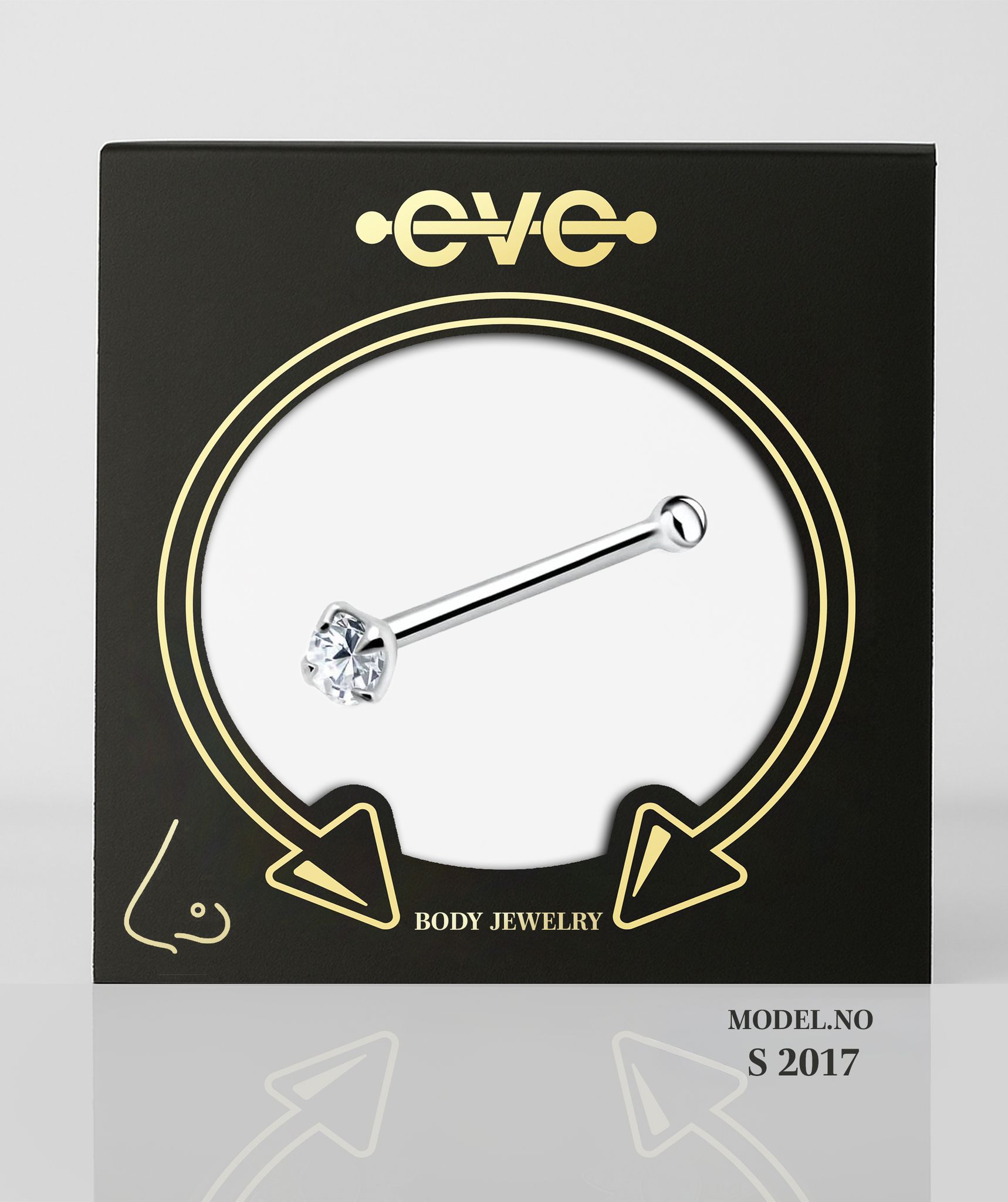 إيف بيرسنج أنف فضى  -موديل رقم S 2017