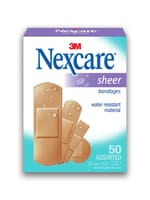 Sheer Water Resistant Bandages Assort 50Pcs/Box