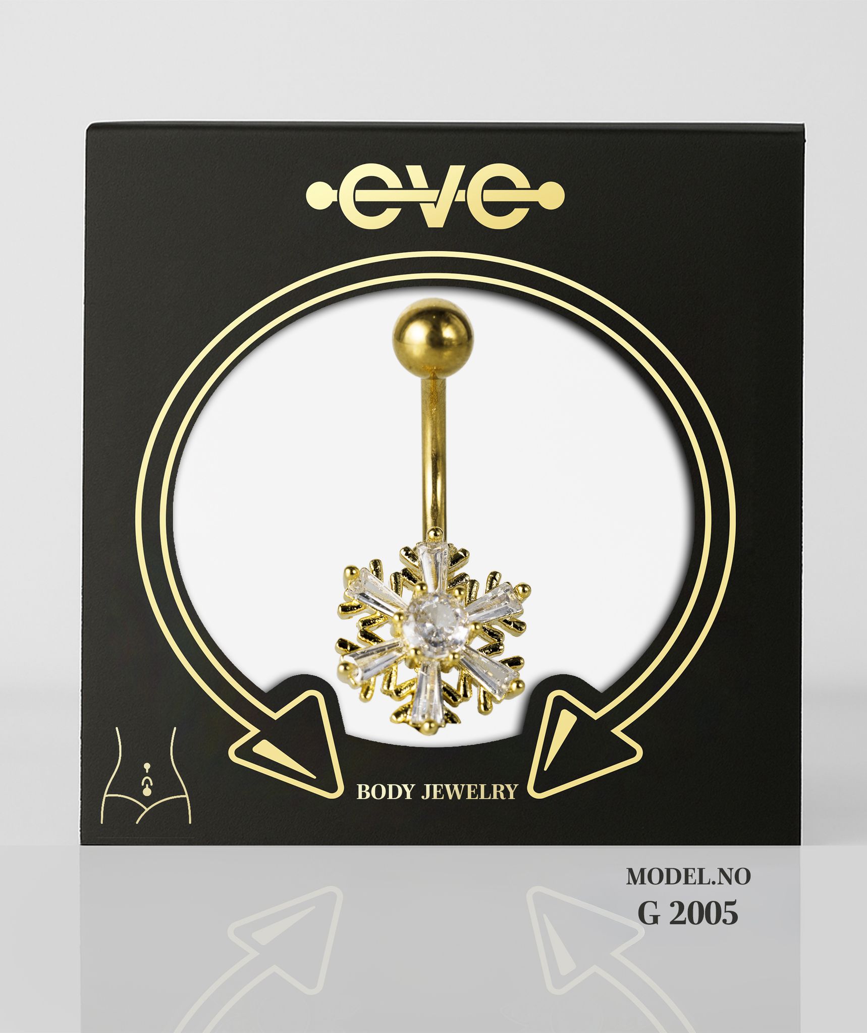 إيف بيرسنج سرة ذهبى  -موديل رقم G 2005