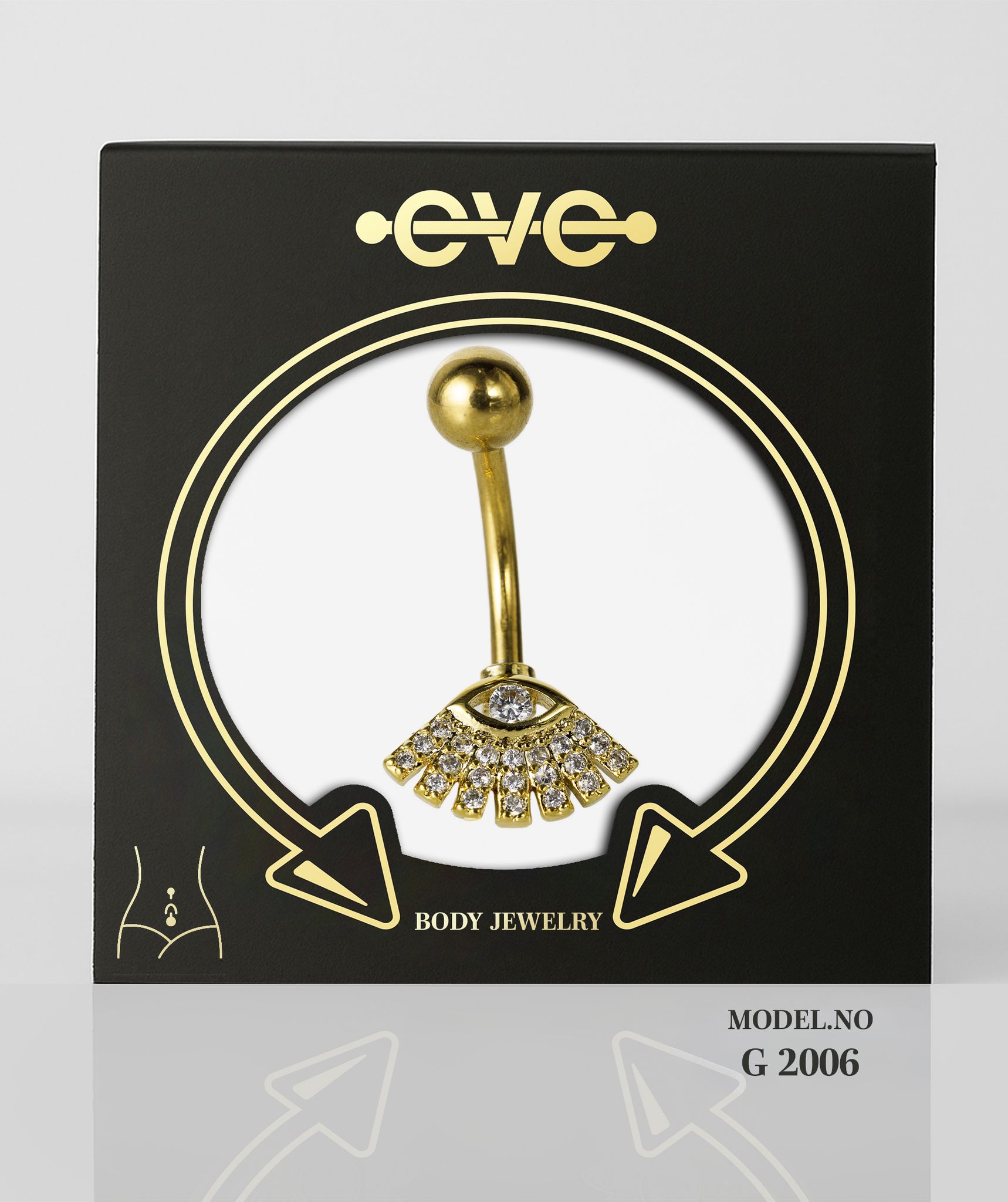 إيف بيرسنج سرة ذهبى  -موديل رقم G 2006