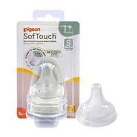 Pigeon Softouch Wide Neck Nipples 2pcs blister pack - S
