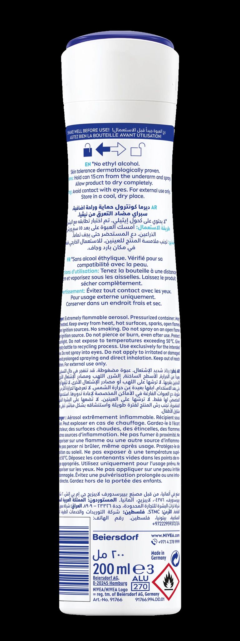 Nivea Deo Spray Derma Control Defend 200 ml