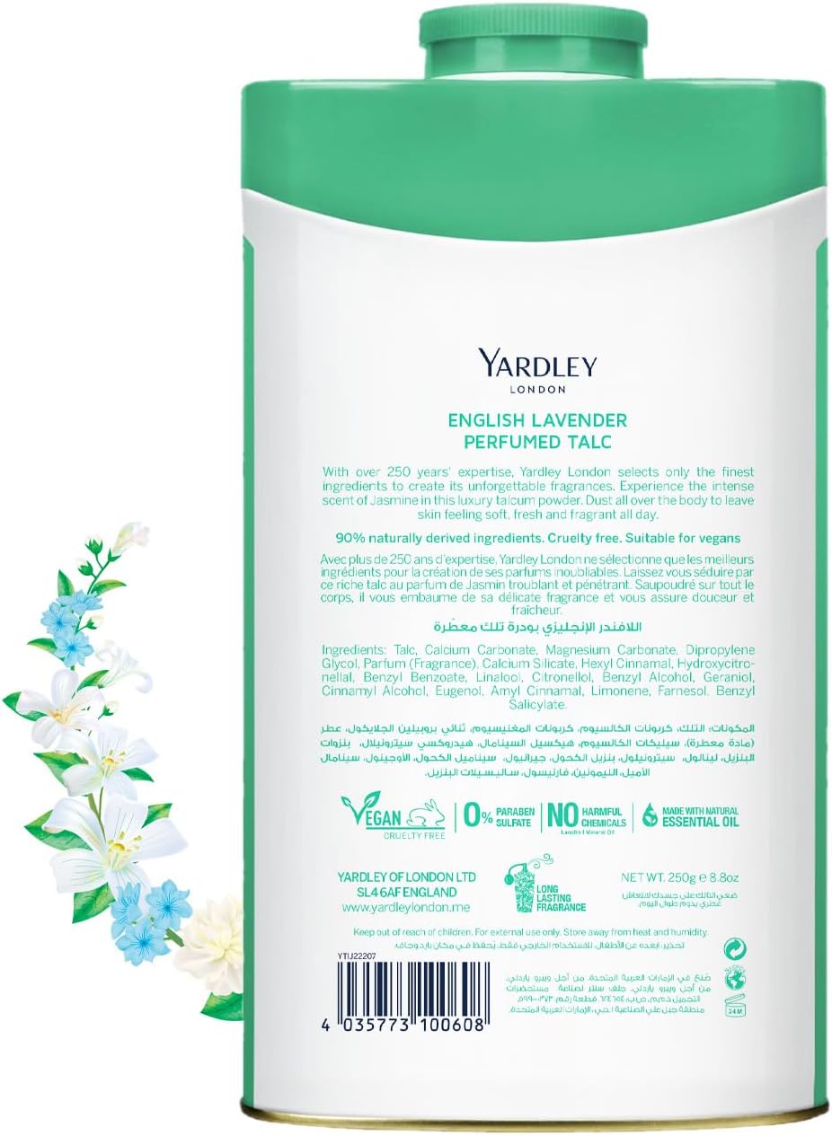 YARDLEY  TALC  JASMINE  250gm