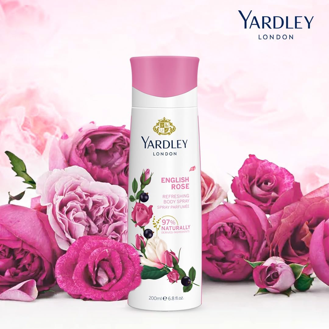 YARDLEY  BODY SPRAY  ENGLISH ROSE  150ml