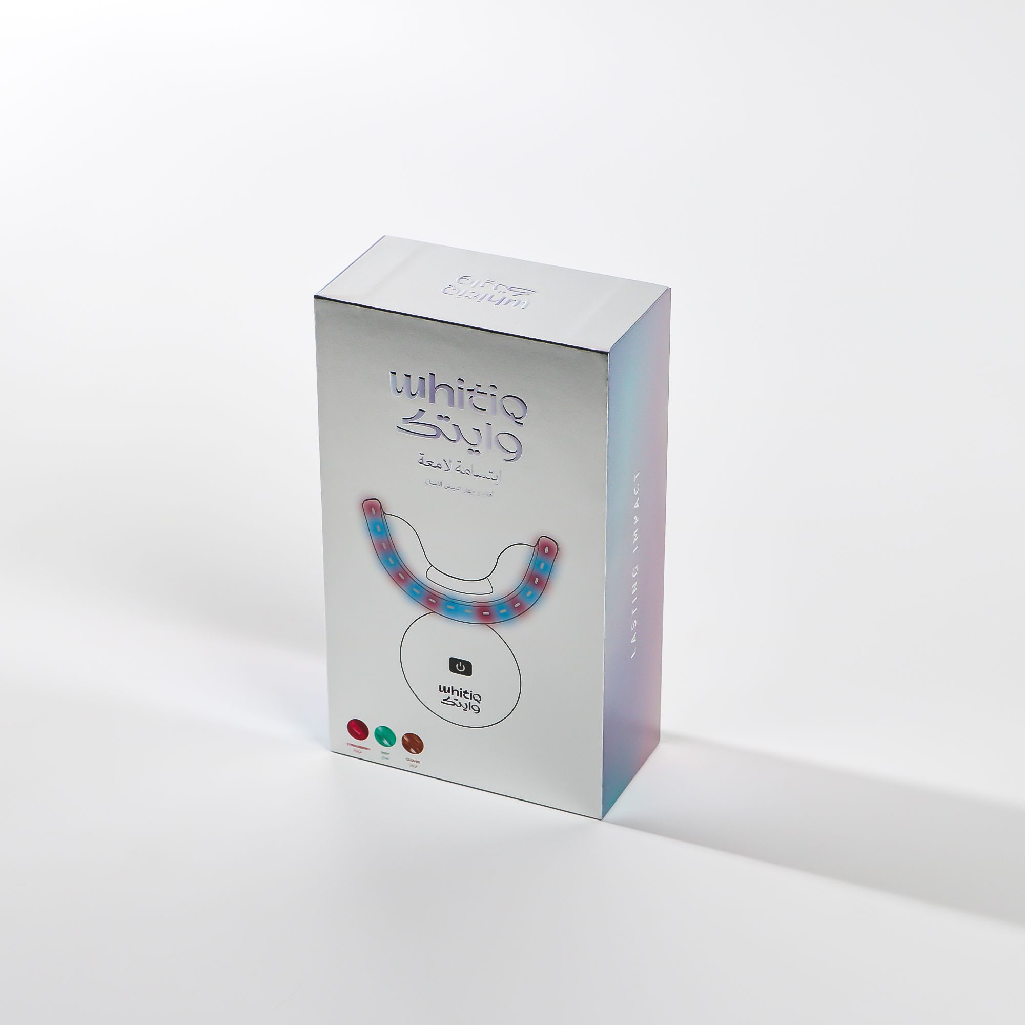 WHITIQ Wireless teeth whitening light kit - Mint 12%HP - 4*2ml  (mint/clove/strawberries/charcol)