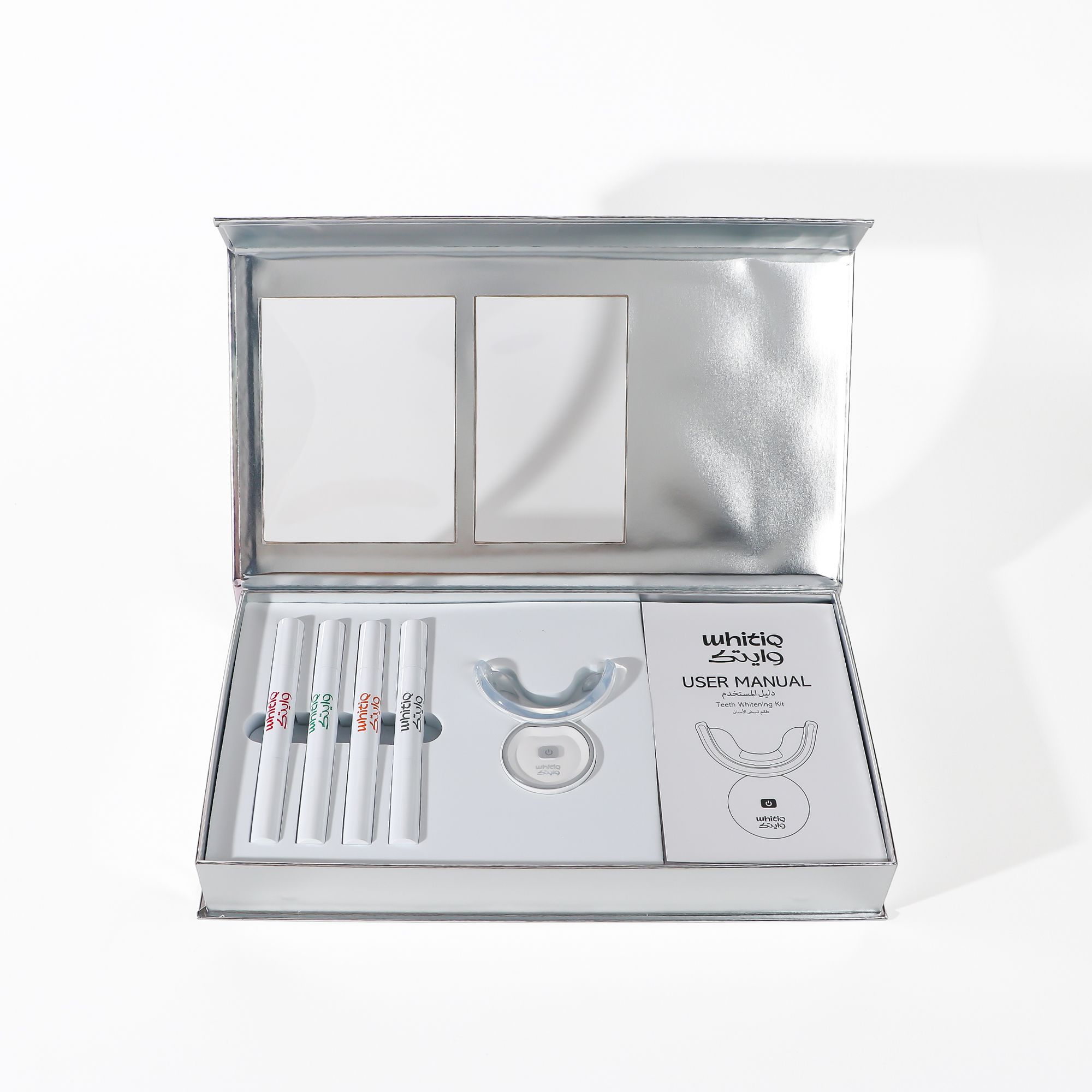WHITIQ Wireless teeth whitening light kit  18%HP - 3*2ml - (Mint, Clove, Strawberries)