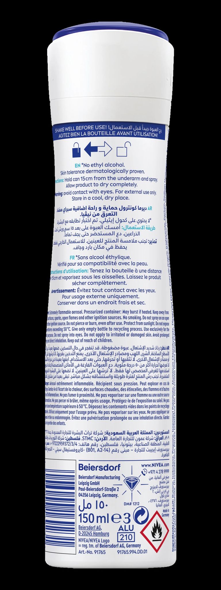 Nivea Deo Spray Derma Control Defend 150 ml