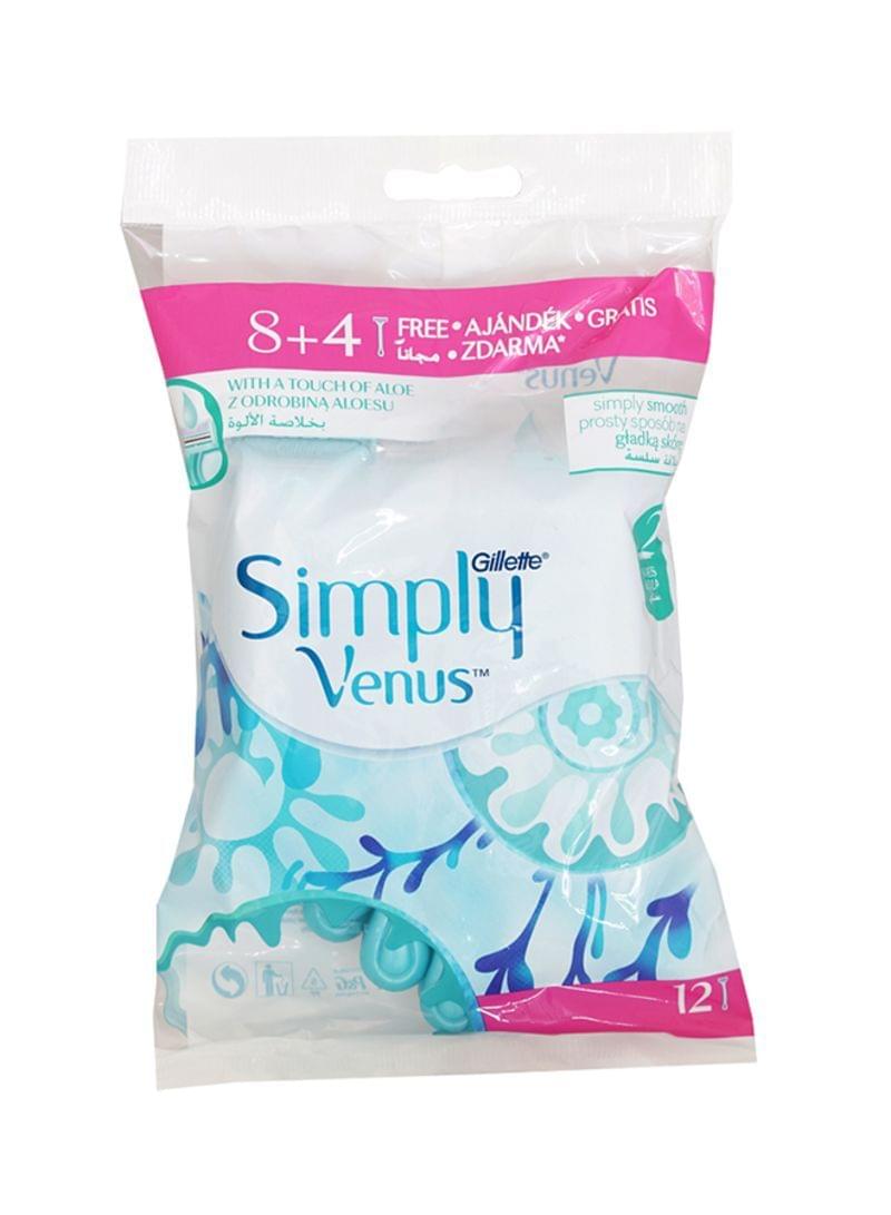 Simply Venus 2 Razor 12 Pieces