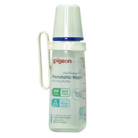 Pigeon Flexible Crystal Plastic Bottle 250 ml Blue/Pink (Star - Slim neck)