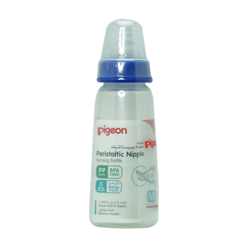 Pigeon Flexible Crystal Plastic Bottle 250 ml Blue/Pink (Star - Slim neck)