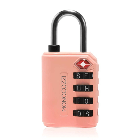 Bon Voyage Portable Retractable Lock (4-Digits) Coral