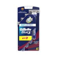 Blue 3 Razor Pack Of 6+2